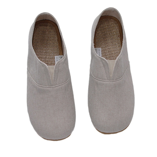 26夏季麻底布鞋男青年一脚蹬透气布鞋纯色懒人鞋复古国风帆布鞋男