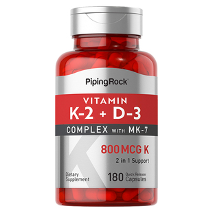 【自营】PiPingRock 维生素K2加D胶囊 180粒