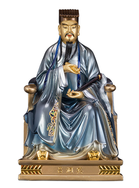 黄铜吕洞宾孚佑帝君供奉神像