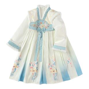 巴拉巴拉女童汉服连衣裙儿童新中式襦裙秋冬裙子长袖绣花时尚童装