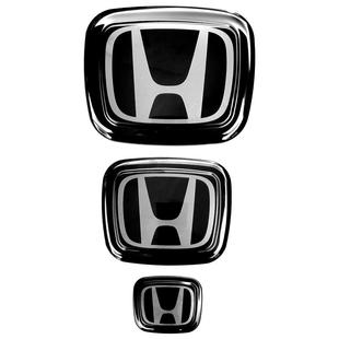 专用于本田黑化车标改装思域雅阁冠道crv皓影x飞度改装件装饰贴