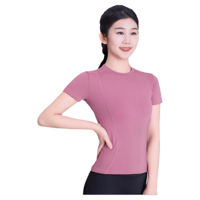 BWELL高弹修身运动瑜伽短袖T恤BWY7593