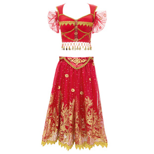 儿童印度演出服女童茉莉公主裙敦煌舞台六一表演套装异域风情服装