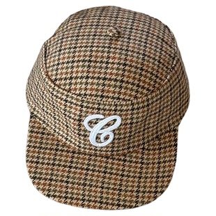 ETITW/英伦老钱风平顶复古棒球帽刺绣简约百搭时尚男女豹纹鸭舌帽