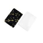 寿司包装盒印花打包盒金叶商用摆摊一次性日式塑料外卖三文鱼刺身