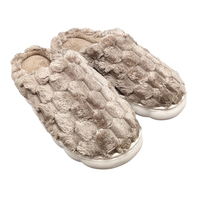 男款加绒包头厚底棉拖鞋秋冬季居家室内保暖防滑厚底懒人鞋毛拖鞋