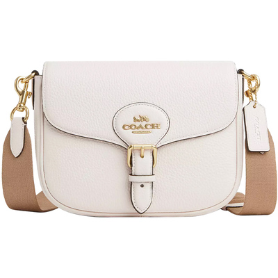 COACH/蔻驰Amelia23马鞍包白色