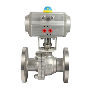 AT气动不锈钢法兰球阀Q641F-16P高温蒸汽铸钢气动切断阀DN15-300