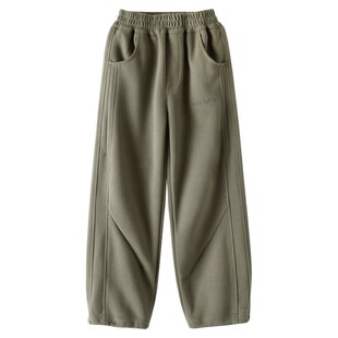 男童冬季韩范一条过冬运动保暖卫裤2026新款儿童男孩加厚直筒裤子