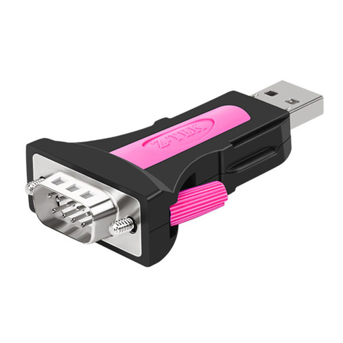 z-tek力特USB转rs232c串口头DB9针COM工业级FT232芯片转换器ztek串口线ZE551A支持PLC编程器伺服驱动器win11