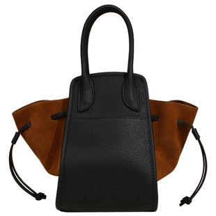【EZRO】撞色磨砂真皮高级拼色蝙蝠包小众设计翅膀包洋气百搭女包