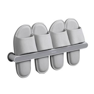 ecoco浴室拖鞋架壁挂厕所鞋收纳神器墙壁免打孔卫生间毛巾置物架