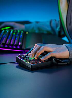 Razer雷蛇塔洛斯魔蝎专业版单手游戏模拟光轴键盘电竞背光编适用