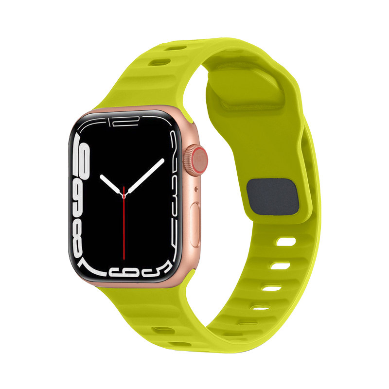 新款荧光绿硅胶i适用watch表带