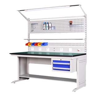 车间防静电工作台带挂板无尘生产装配重型钳工台维修桌实验操作台