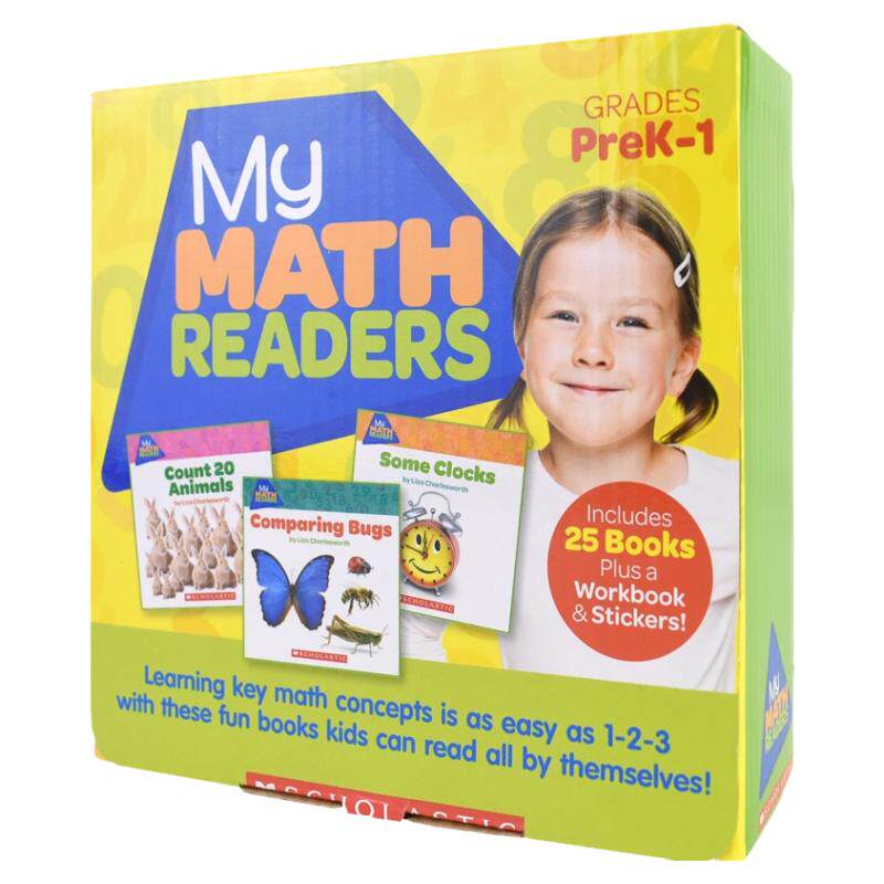 My Maths Readers Prek -Grade 1 数学小读者盒装 幼儿园 小班 中班 大班 一年级 数学概念启蒙 25本全彩故事 英文原版进口图书