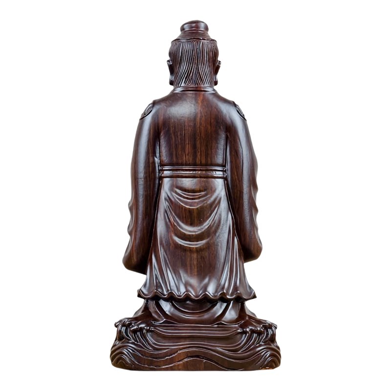实木雕刻药王孙思邈神像黑檀木雕