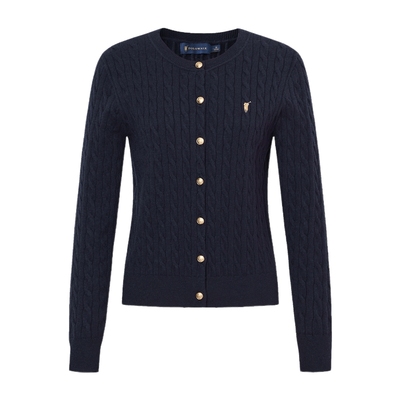 POLOWALK女士长袖针织衫绞花