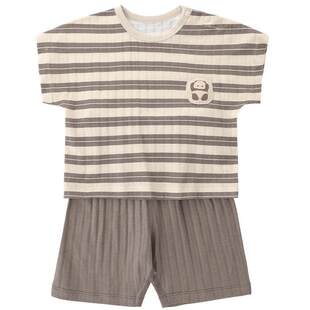 宝宝夏季套装2026新款男童纯棉女童两件套婴幼儿分体衣服儿童夏装