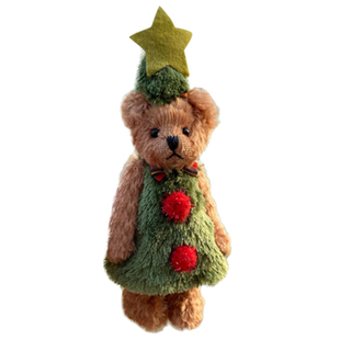 2026新年礼物挂件大红色熊热门网红圣诞树挂件手工熊DIY饰品包邮