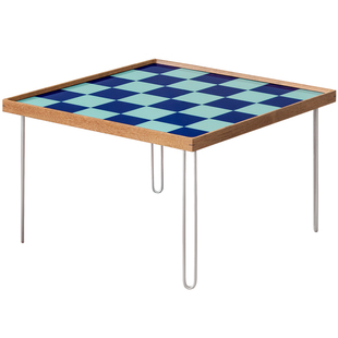 就坐设集 方形钢化玻璃拼接柚木黑胡桃木边几包豪斯风简约小茶几