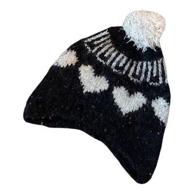 ETITW/费尔岛韩系秋冬复古大头围针织帽护耳帽显脸小保暖套头帽子