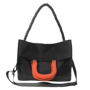 潮牌撞色斜挎包男女同款时尚潮流学生上课休闲轻便手提两用单肩包