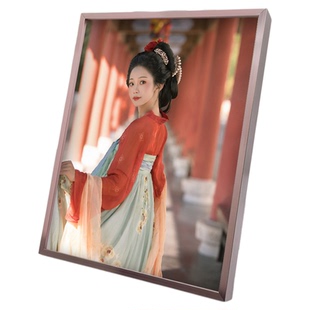 个人写真磨砂照片铝合金边框相框摆台照片打印加相框艺术写真摆台