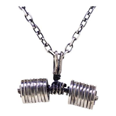 项链主师925银情侣原创手工哑铃