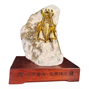 支持定制招远天然金矿石黄金原石飞蝗腾达办公家居商务礼品摆件