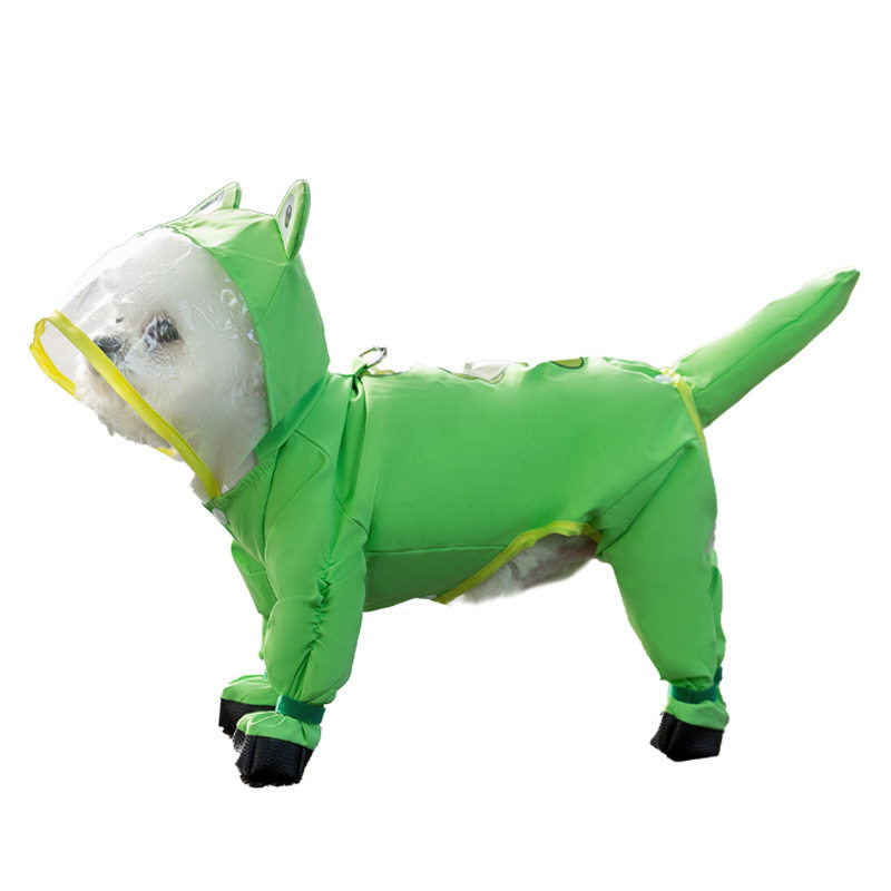 狗狗雨天四脚全包防水衣服遛狗包狗宠物服装/雨衣