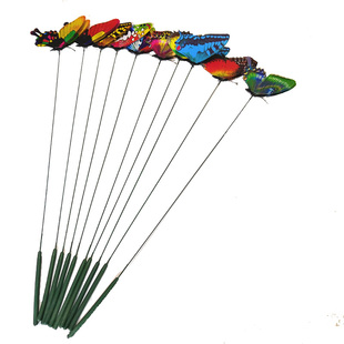 手柄蝴蝶舞蹈道具跳舞仿真蝴蝶插杆蝴蝶蝴蝶表演节目插杆塑料蝴蝶