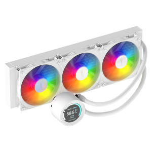 爱国者冰魄SX360ARGB数显白色台式机电脑一体式水冷CPU散热器风扇