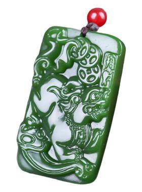 天然新疆白玉情侣款包邮貔貅吊坠