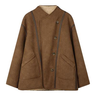 solighter正反两穿皮毛一体外套