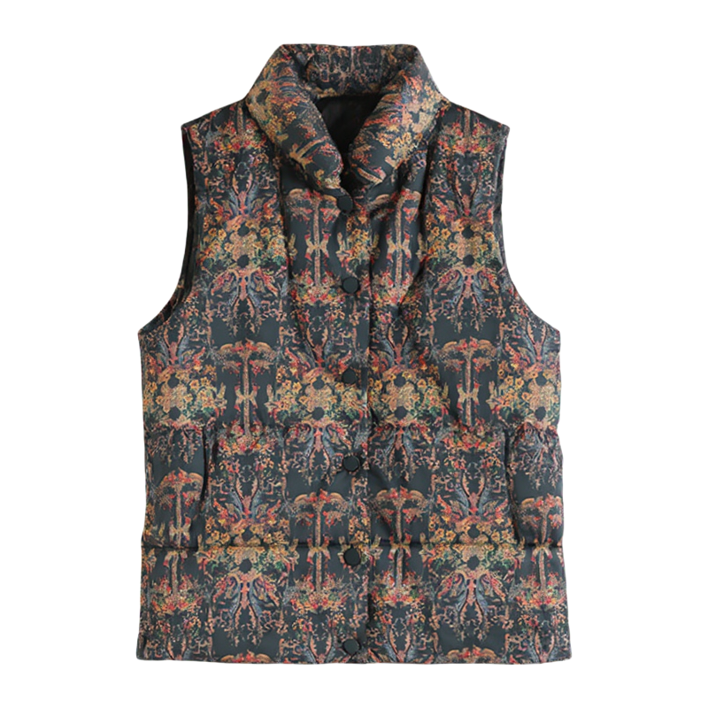 齐黛品牌棉服女款2025新款马甲秋冬加厚保暖洋气妈妈上衣短外套