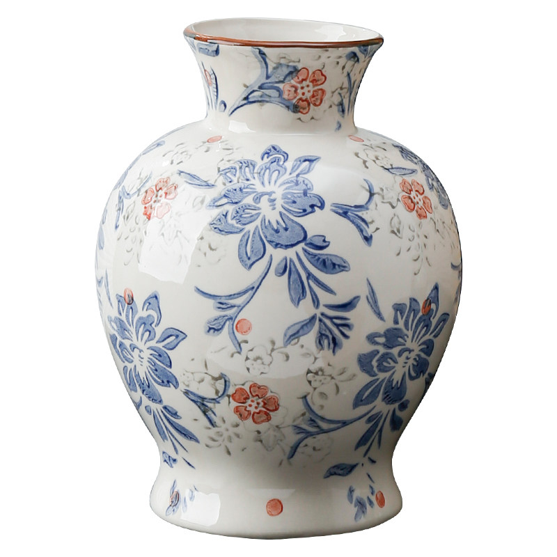 中式复古陶瓷花瓶玄关装饰品