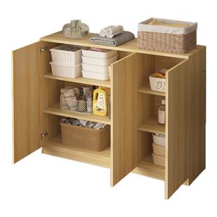 阳台储物柜防晒收纳置物柜杂物地柜定制尺寸定做橱柜靠墙一体实木