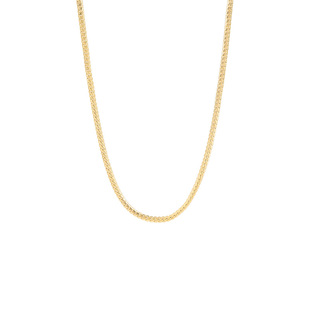 简约扁项链女小众设计感镀k金轻奢2025年新款百搭潮男士锁骨颈链