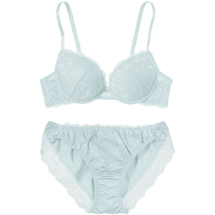 PEACH JOHN/蜜桃派花样蕾丝性感女士聚拢饱满简约文胸内裤套装