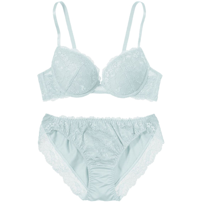 PEACH JOHN/蜜桃派花样蕾丝性感女士聚拢饱满简约文胸内裤套装