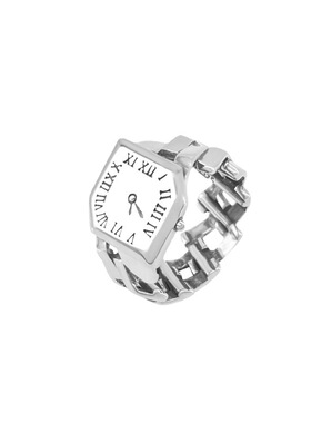 韩版罗马数字复古镀银指环