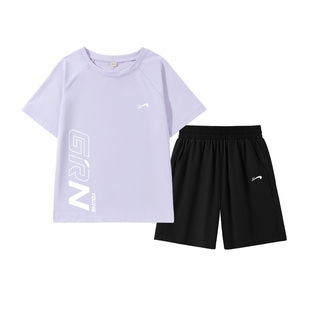 贵人鸟童装女童夏套装2026新款儿童夏季短袖t恤女孩速干运动夏装