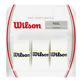 Wilson威尔胜网球配件红白黑吸汗带纹理舒适干性手胶3只装盒装