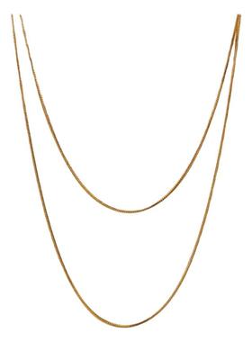 博主同款金银立体八角超长蛇骨链