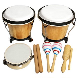 奥尔夫打击乐器儿童邦戈鼓非洲鼓手拍鼓沙锤康佳鼓幼儿园乐器套装