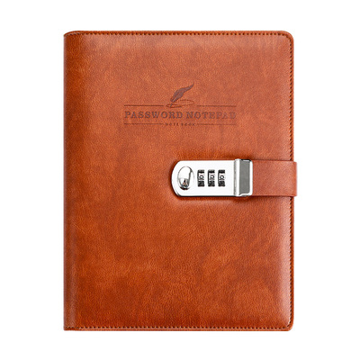 笔记本子a5密码锁简约