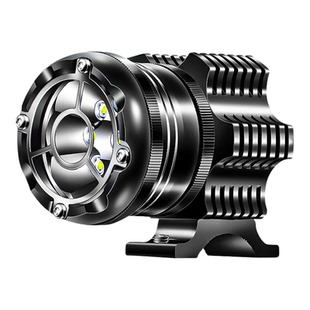 摩托车射灯超亮强光飞机灯改装led前大灯带爆闪机车铺路灯泡配件