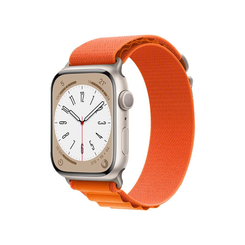 适用苹果S8手表applewatch9表带ultra2新款iwatch8高山回环S9尼龙S7运动10男士SE女款S10创意7编织6代智能