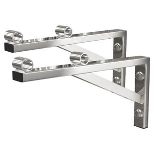 304不锈钢阳台晾衣杆支架固定式侧墙凉衣架外墙晒衣杆壁式挂衣杆